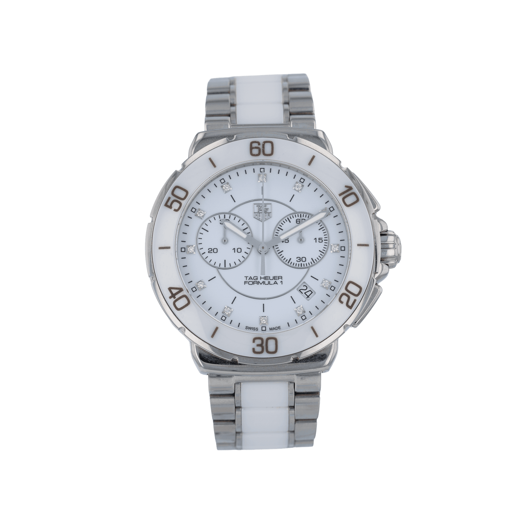 Tag Heuer Formula 1 Chronograph White Steel/Ceramic