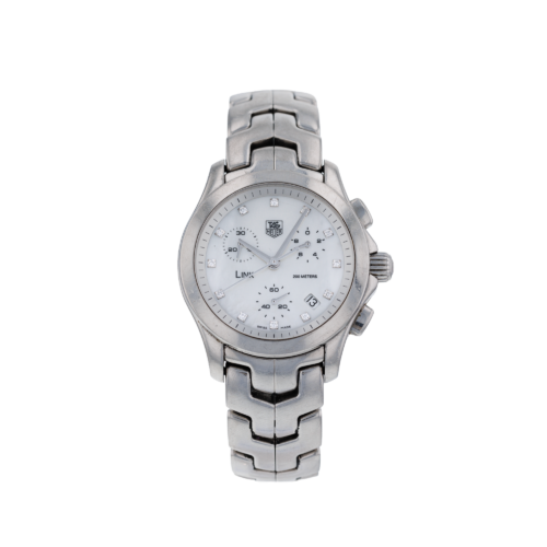 Tag Heuer Link Chronograph Quartz Diamond White Mother of Pearl Dial Ladies